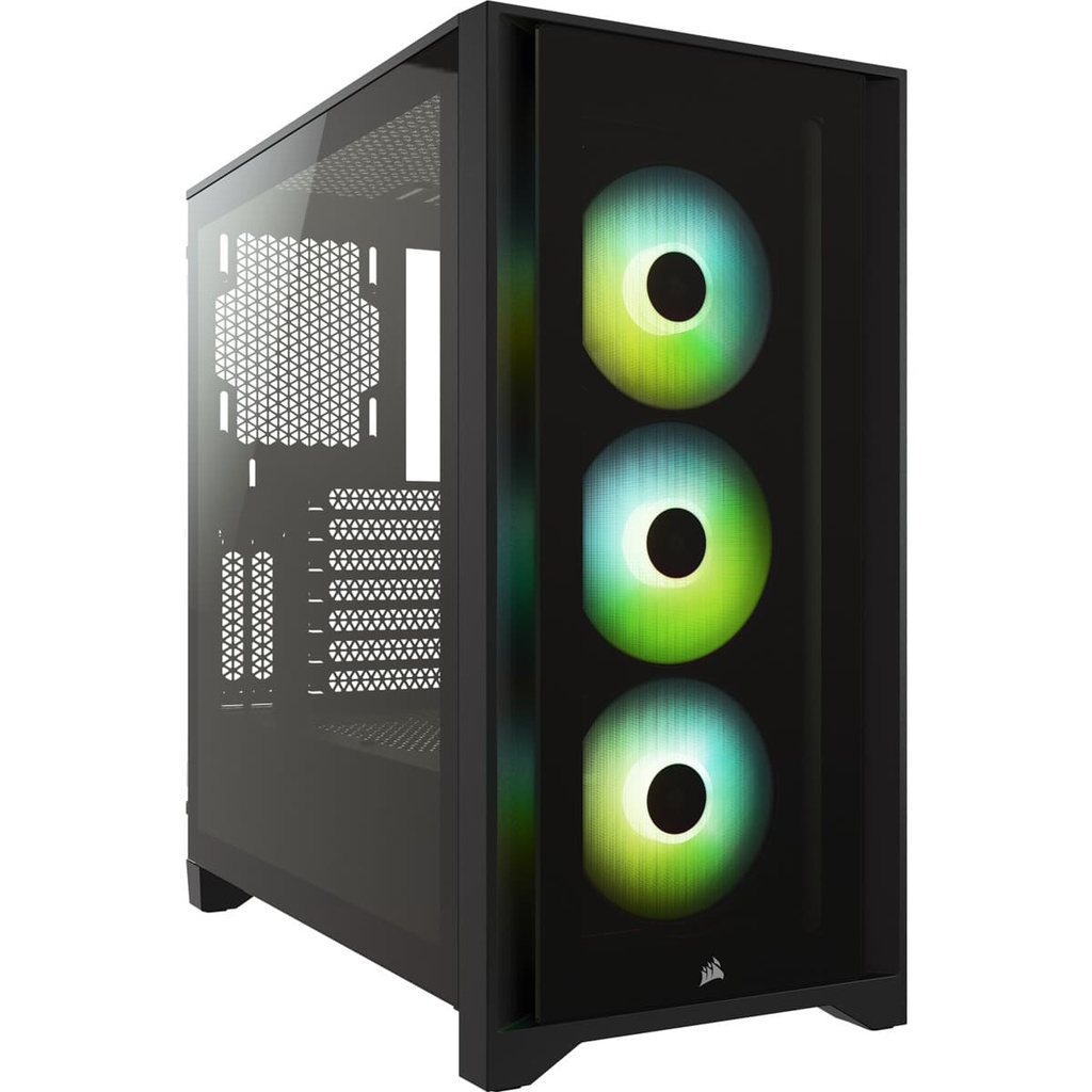 Gabinete                                                                                                                                                                                                                                                                                                                                                                                                                                                                                                                                                                                                                                                                                                                                                                                                                                                                                                      Corsair Icue 4000x Rgb Black Tg Atx Cc-9011204-ww