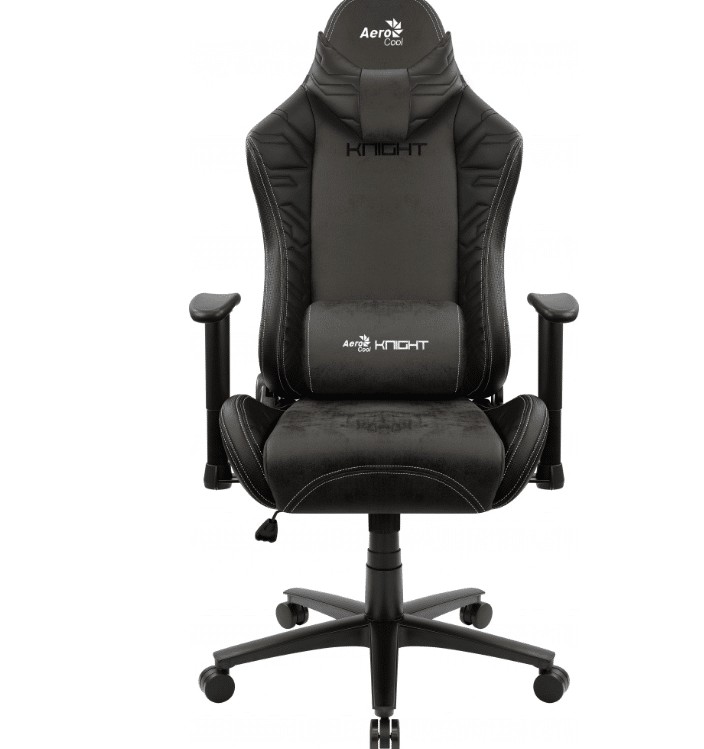 Aerocool Silla Gamer Knight Aerosuede, Hasta 150kg, Negro