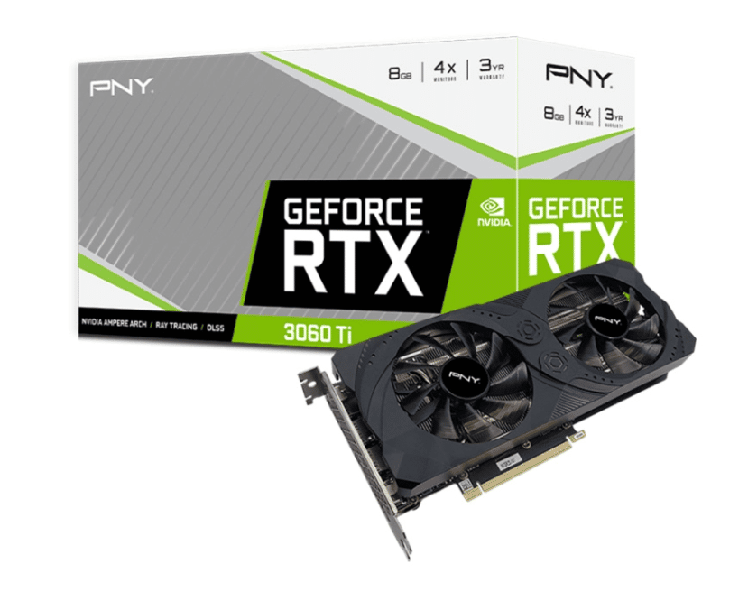 Tarjeta     De Video Pny Nvidia Geforce RTX 3060 Ti 8gb Uprising Lhr 8gb 256-bit GDDR6 PCI Ex