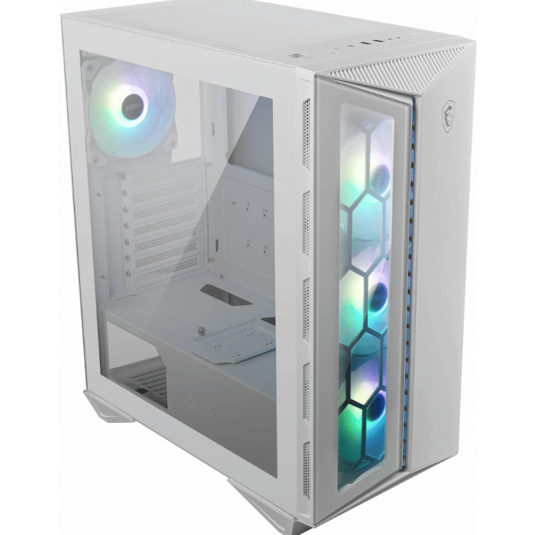Gabinete                                                                                                                                                                                                                                                                                                                                                                                                                                                                                                                                                                                                                                                                                                                                                                                                                                                                                                                                                                         Msi Mpg Gungnir 110r White Rgb Mid Tower Atx 4 Fan Switch Led
