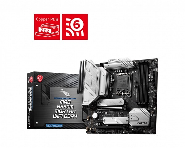 Tarjeta                                                                                                                                                                                                                                                                                                                                                                                                     Madre Msi Mag B660m Mortar Wifi Ddr4 M.2 Pcie 4.0 12th 1700