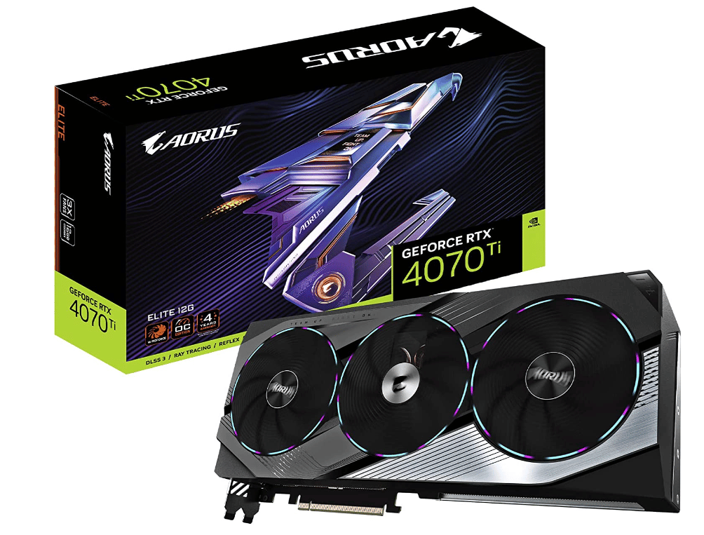 Tarjeta   De Video AORUS Geforce RTX 4070 Ti Elite 12gb 192-bit Gddr6x Gv-n407taorus E-12gd