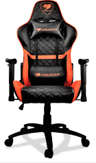 SILLA PARA GAMING COUGAR ARMOR ONE  BLACK/ORANGE  MAX 120KG RECLINABLE