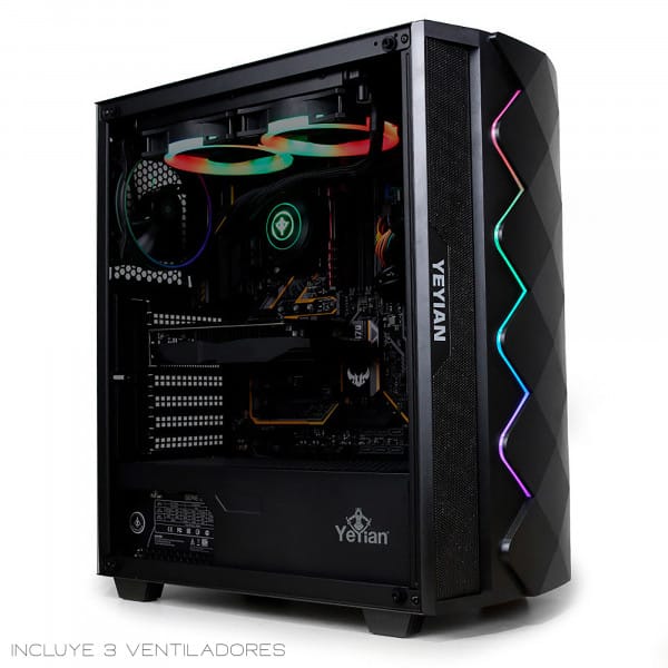Gabinete                                                                                                                                                                                                                                                                                                                                                                                                                                                                                                                                                                                                                                                                                                                                                                                      Yeyian Yga-49701 Abyss 2500 Atx RGB 3vent Argb,2 Usb3.0 Neg