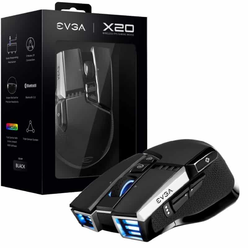 Mouse                                                                                                                Evga X20 903-t1-20bk-k3 10 Buttons, 16000 Dpi , 400 Ips Black