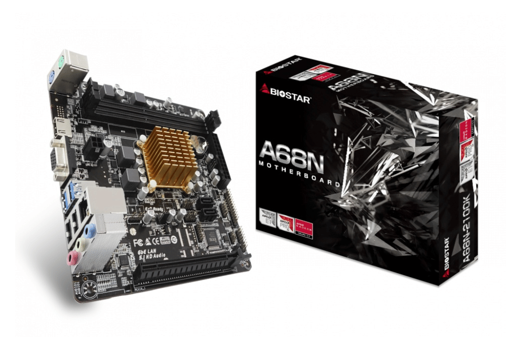 Tarjeta Madre Biostar A68n-2100k Ddr3 Hdmi Vga Pcie Sata Dual Core Amd