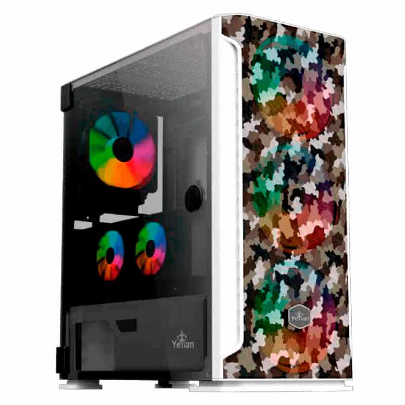 Gabinete Yeyian Ygh-49704 Hollow 2500 Atx/3vent/ Argb/mesh/usb/blanc