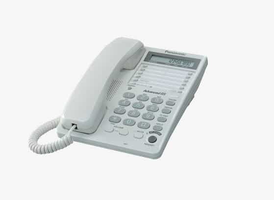 Panasonic                                                                                                                                                                                                                                                    Telefono Alambrico Con Lcd Altavoz Blanco(kx-ts108)