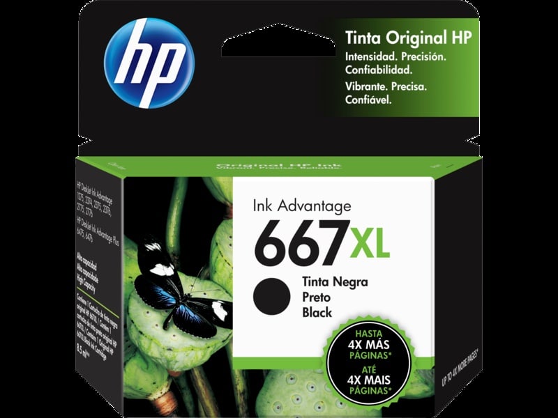 Cartucho                                                                                                                                                                                         De Alto Rendimiento Hp Advantage 667xl, Negro (3ym81al)