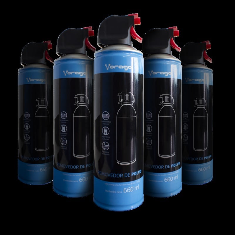 Kit  5 Pzas Aire Comprimido Vorago Kit5-cln-300 660ml
