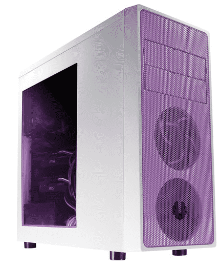 GABINETE ATX PARA GAMING BITFENIX NEOS (BFC-NEO-100-WWWKP-RP) WHITE/PURPLE