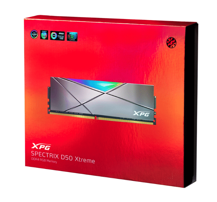 Mem Ddr4 Xpg D50 Extreme 16gb Rgb 4800mhz Kit 2 (ax4u48008g19k-dgm50x)