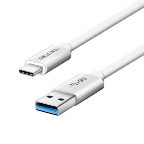 Cable  Adata Tipo C- Usb 3.1 1m Blanco (aca3al-100cm-csv)