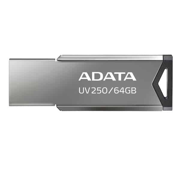 Memoria Flash Adata Uv250 64gb Usb 2.0 Plata (auv250-64g-rbk)