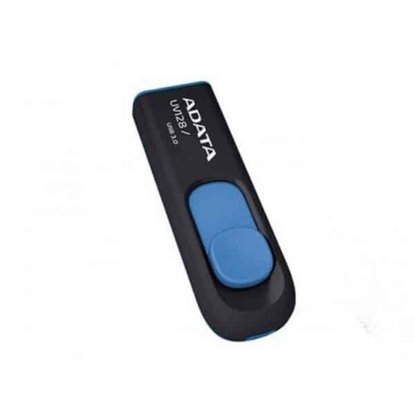 Memoria                                                                                                                                                                                                                                                                                              Flash Adata Uv128 32gb Usb 3.0 Negro/azul (auv128-32g-rbe)