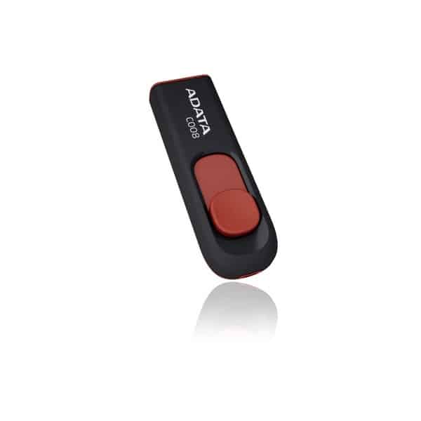 Memoria                              Flash Adata C008 32gb Usb 2.0 Negro/rojo (ac008-32g-rkd)