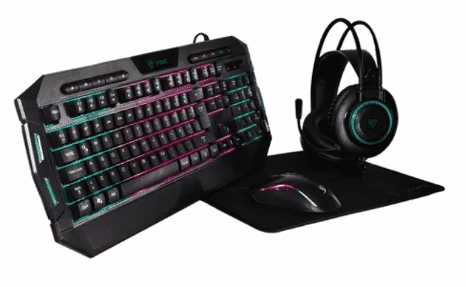 SET PARA GAMING VSG 4-1 TECLADO MOUSE HEADPHONE MOUSE PAD CRUX VG-KMH677