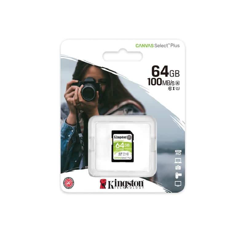 Memoria Sd Kingston Sdxc Canvas Select 100r Cl10 Uhs-i V10 (sds2/64gb)