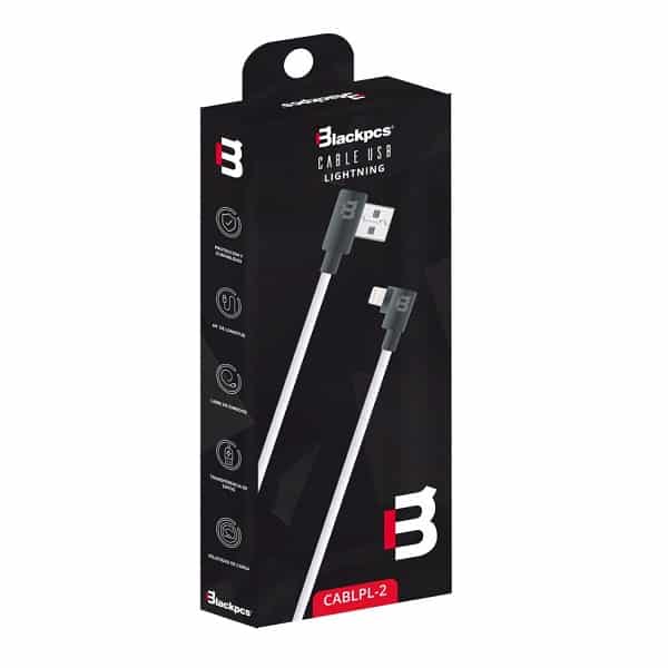 Cable                                                                                                                                                                                                                                                                                                                                                                                                                                                                                                                                                                                                                                                                                                                                                                                                                                                                                                                               Blackpcs (ca-lateral) Tipo Lightning Azul 100 Cm 2a (cablpl-2)