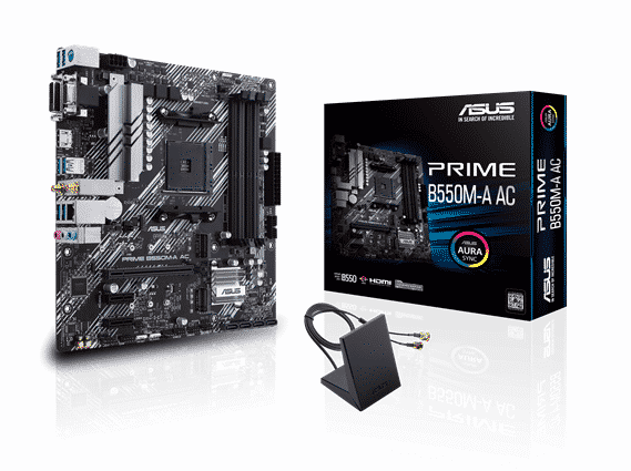 Tarjeta     Madre Asus  Prime B550m-a Ac (wi-fi) Ddr4/hdmi 2.1/usb 3.2
