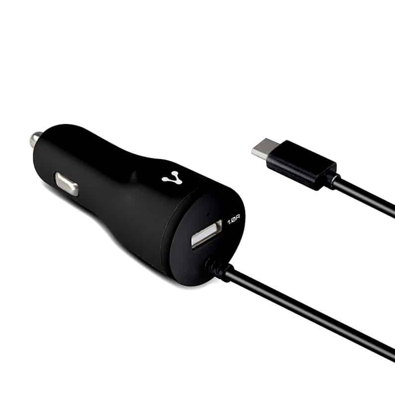 Cargador                                                                                                                                                                   Vorago Para Auto 1xusb 2.0 + Cable Micro Usb 2.4 Amp Au-303