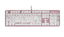 Teclado Mecanico Game Factor Luz Blanca/swt Red/usb/rosa Kbg400-pk-rd