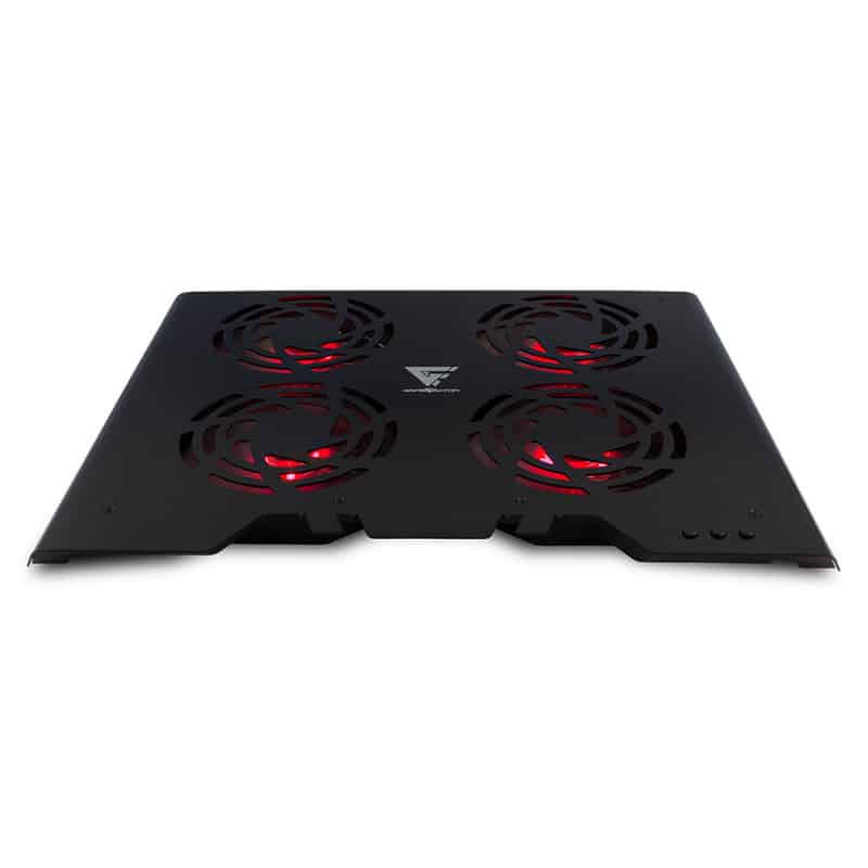 Base                                                 Enfriadora Game Factor 4 Vent Rgb, Usb, Aluminio, Negro Cpg400