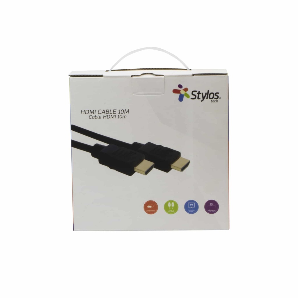 Cable  Hdmi Stylos 10 Mts Circular Negro (stachd12905018)