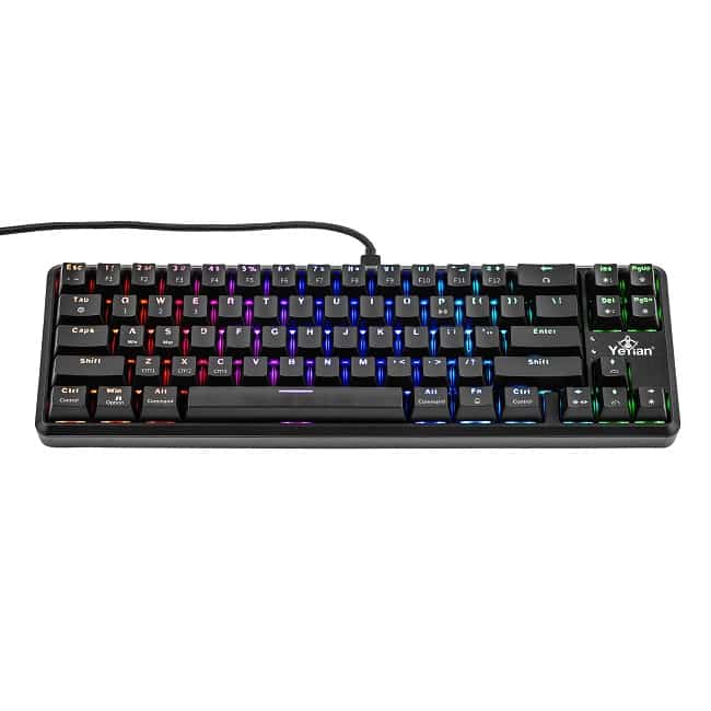 Teclado Gamer Yeyian Ytm-28209r Akil S3500 Mecanic Switch Rojo Rgb/bt