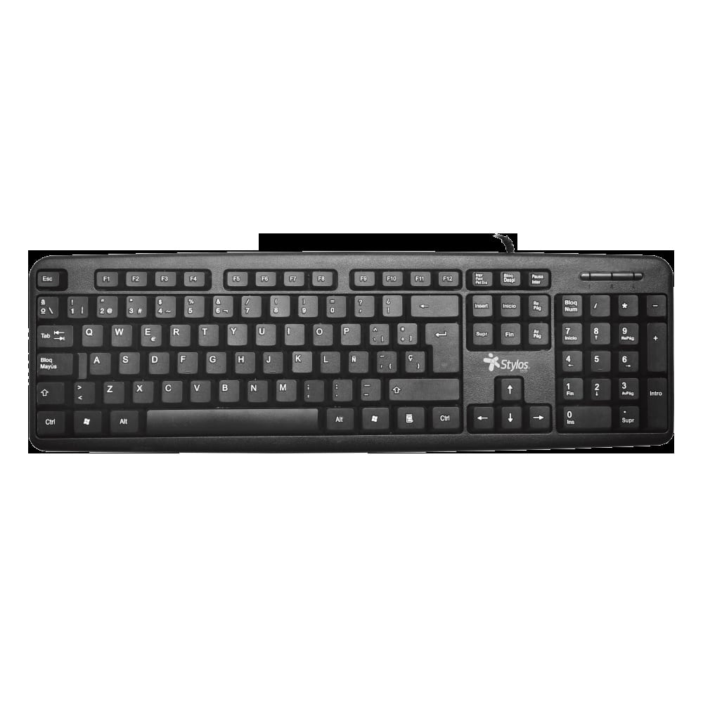 Teclado Stylos Alambrico 105 Teclas Usb EspaÑol Negro (stptec5b)
