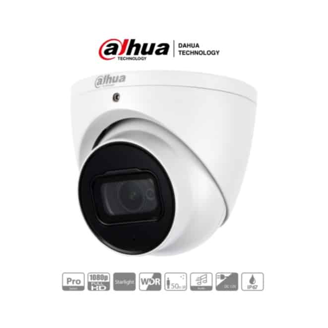 Camara                                                                                                                                                                                                                                                                            Dahua Domo Hdcvi 1080p/2.8 Mm/audio/ir 50 Mts (dh-hac-hdw2241tn-a-0280b)