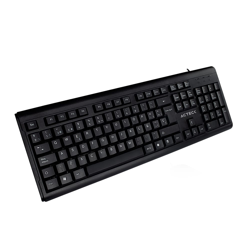 Teclado Acteck-e Alambrico Usb/negro Estandar 104 Teclas Ac-928946