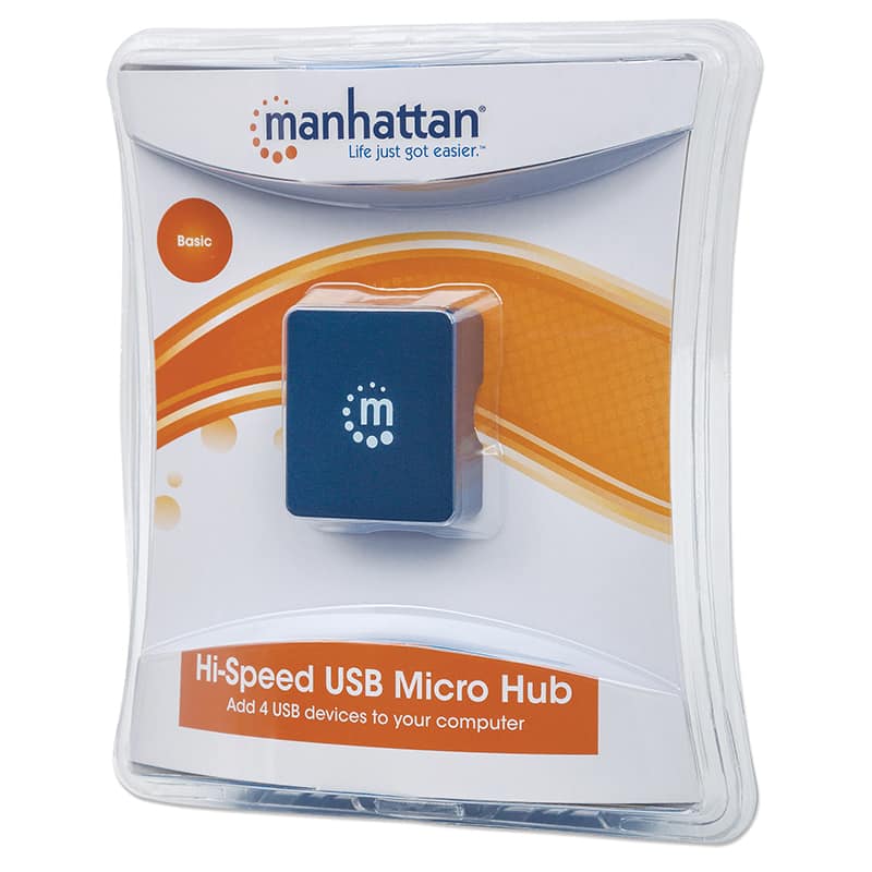 Concentrador  Hub Manhattan Usb V2.0 4 Ptos Micro 160605