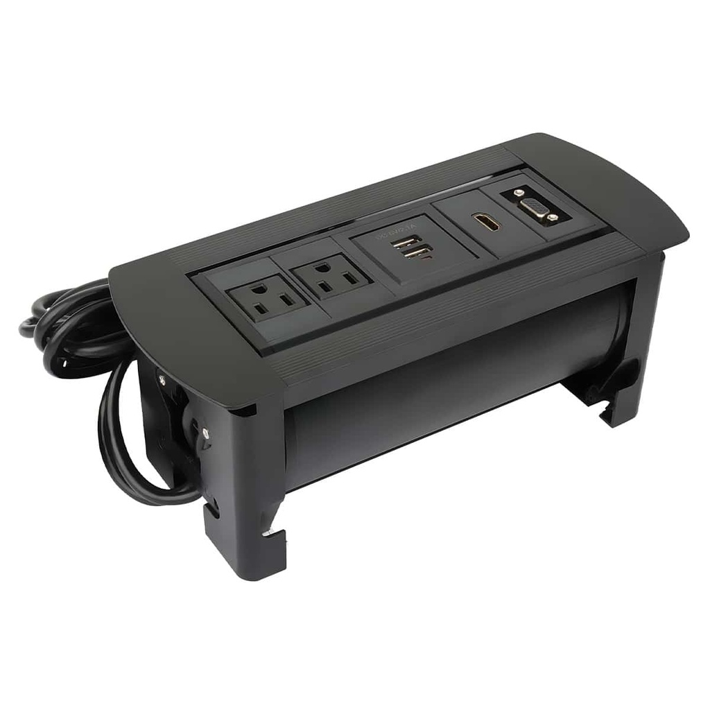 Caja  De Mesa Manhattan Conexiones, Ac2, Usb2, Hdmi1, Vga1, 164832