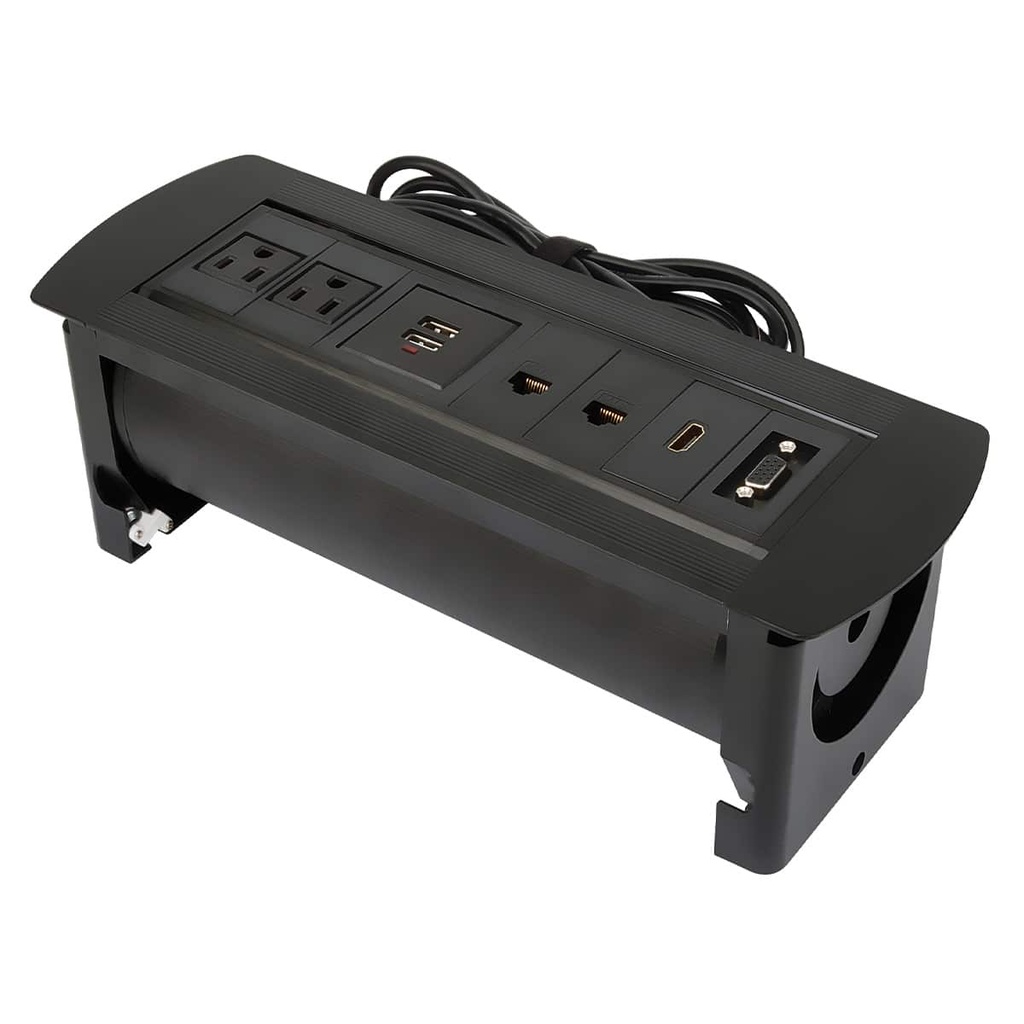 Caja De Mesa Manhattan Conexiones, Ac2, Usb2,red2,hdmi1,vga1, 164856