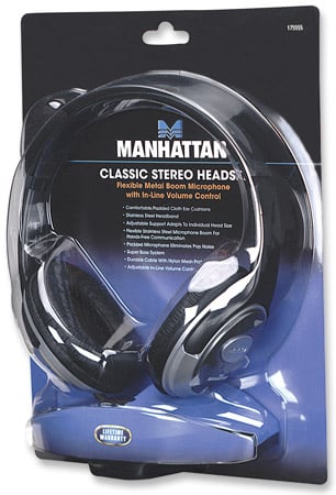 Diadema Manhattan C/microfono V3 Mediano Plastico 175555