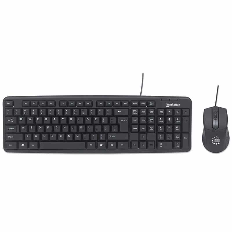 Kit Teclado Y Mouse Manhattan Alambrico Usb 178464