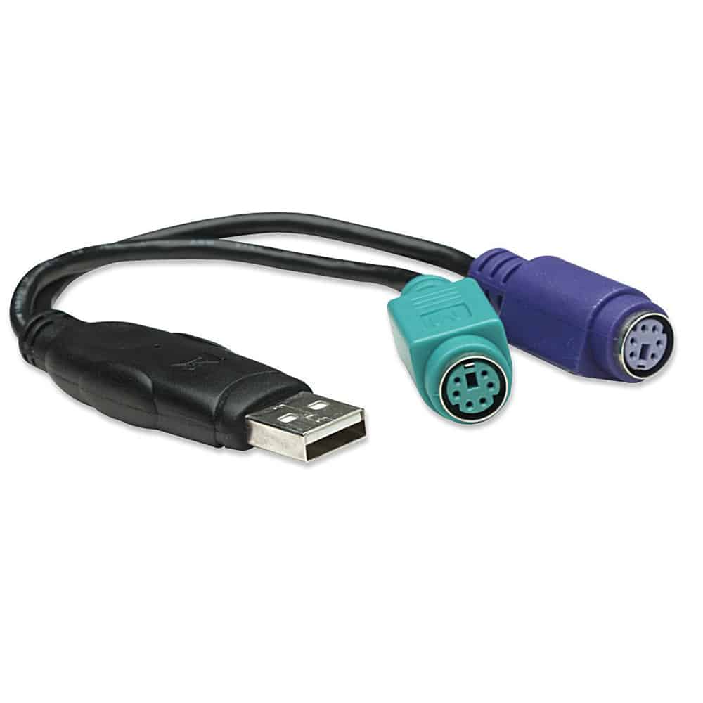 Convertidor Manhattan 2 Dispositivos Ps/2 A Usb 1.1 Larg 19.5cm 179027