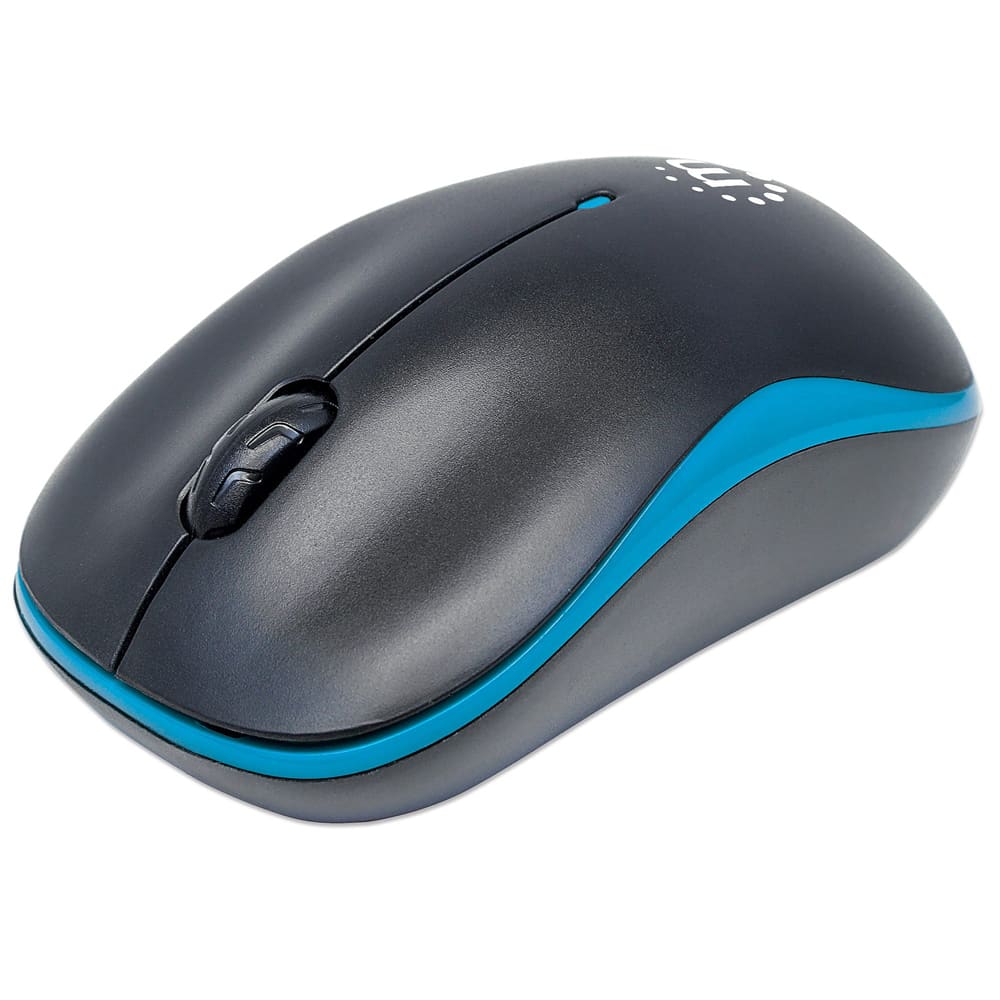 Mouse Optico Inalambrico Manhattan Success Negro/azul 179416