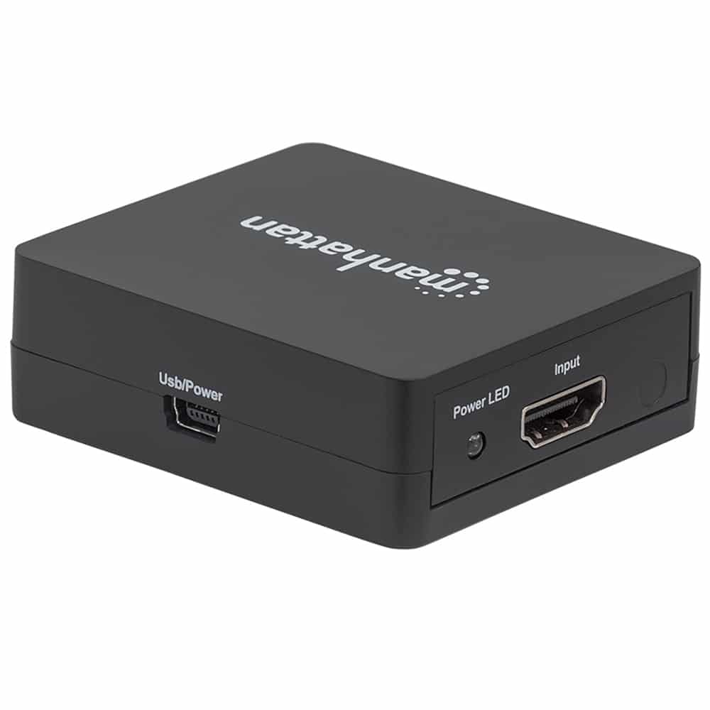Video  Splitter Manhattan Hdmi Hdtv 1080p, 1 In : 2 Out Usb 207652