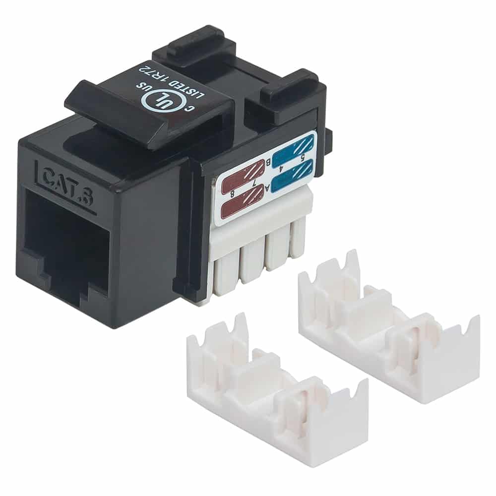 Jack  De Impacto Utp Cat6 Calibre 22 Al 26awg Intellinet Negro 210720