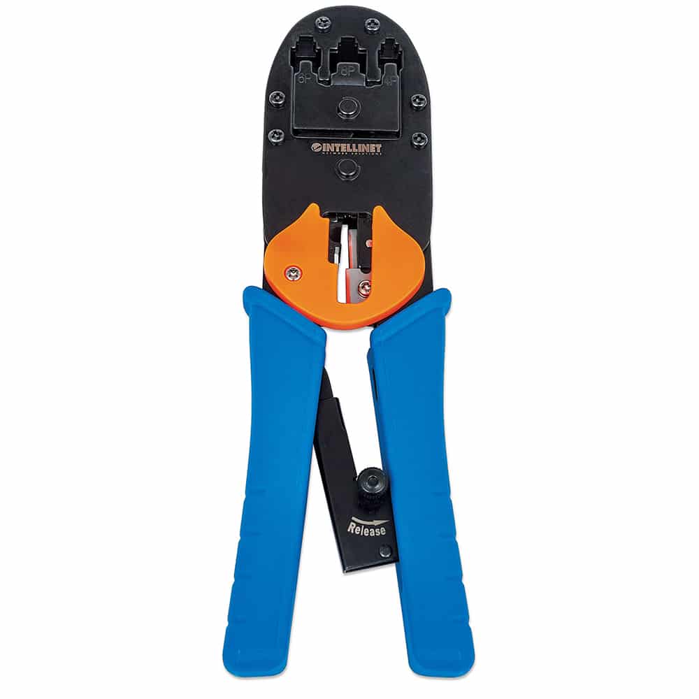 Pinza  Para Crimpear Tipo Trinquete Rj11/rj12/rj45 Intellinet 211048