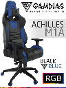 SILLA PARA GAMING GAMDIAS ACHILLES M1A COLOR AZUL MAX200KG RECLINABLE CON RGB