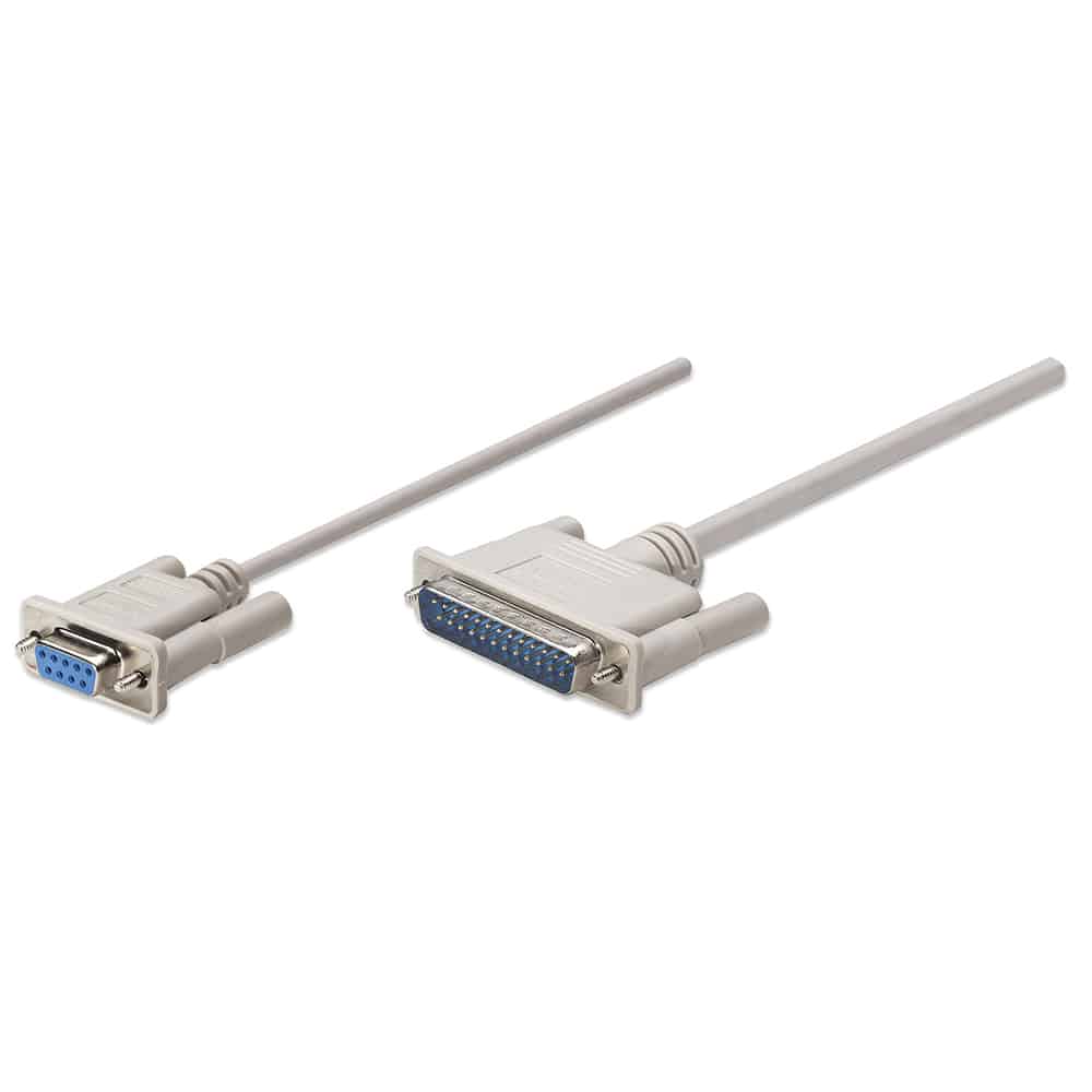 Cable  Null Modem Manhattan Db9 H - Db25 M 1.8m 314770