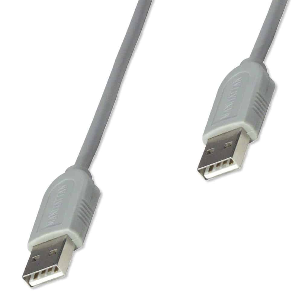 Cable  Manhattan Usb A-a 1.8m Gris 317887