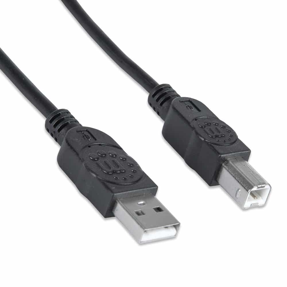 Cable           Usb V2.0 Manhattan A-b  1.8m Negro 333368