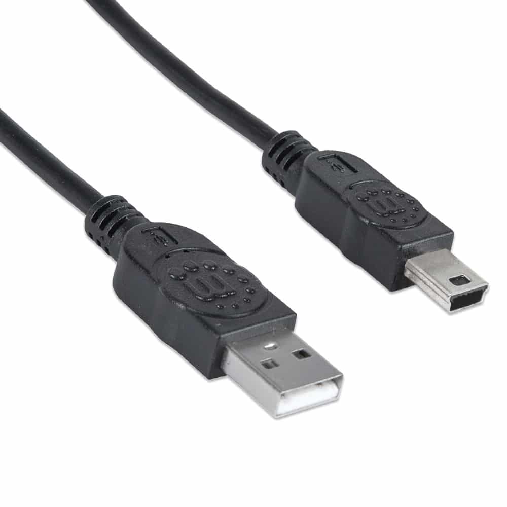 Cable  Manhattan Usb A Macho - Mini B Macho 1.8m Negro 333375
