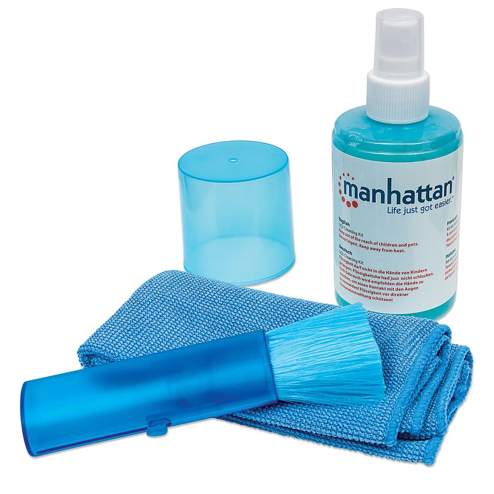 Limpiador                                                                           Manhattan Lcd Kit 200ml, Microfibra Y Brocha 421027