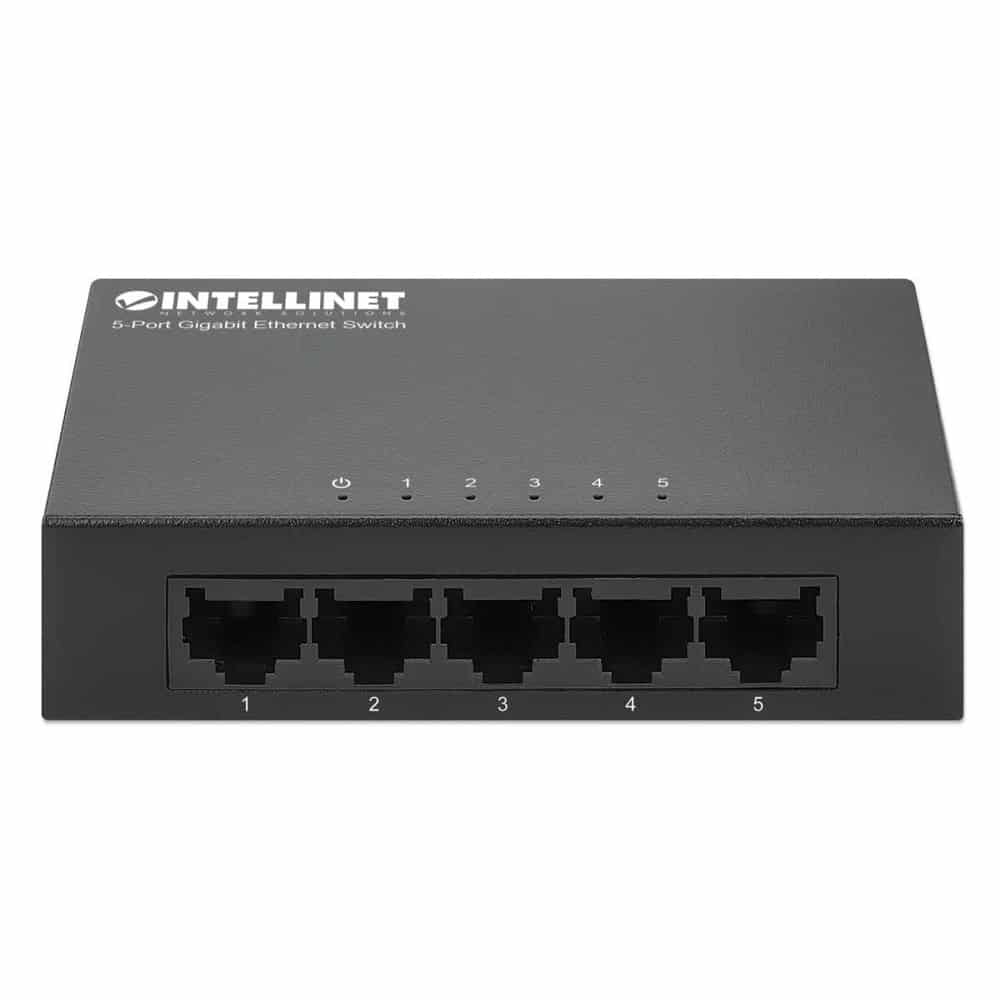 Switch                                                                                                                                                                                                                                                                                                                                                                                                                                                                                                                                                                                                                                                                                                                                                                                                                                                   Gigabit Intellinet 5 Ptos Metal Escritorio 530378