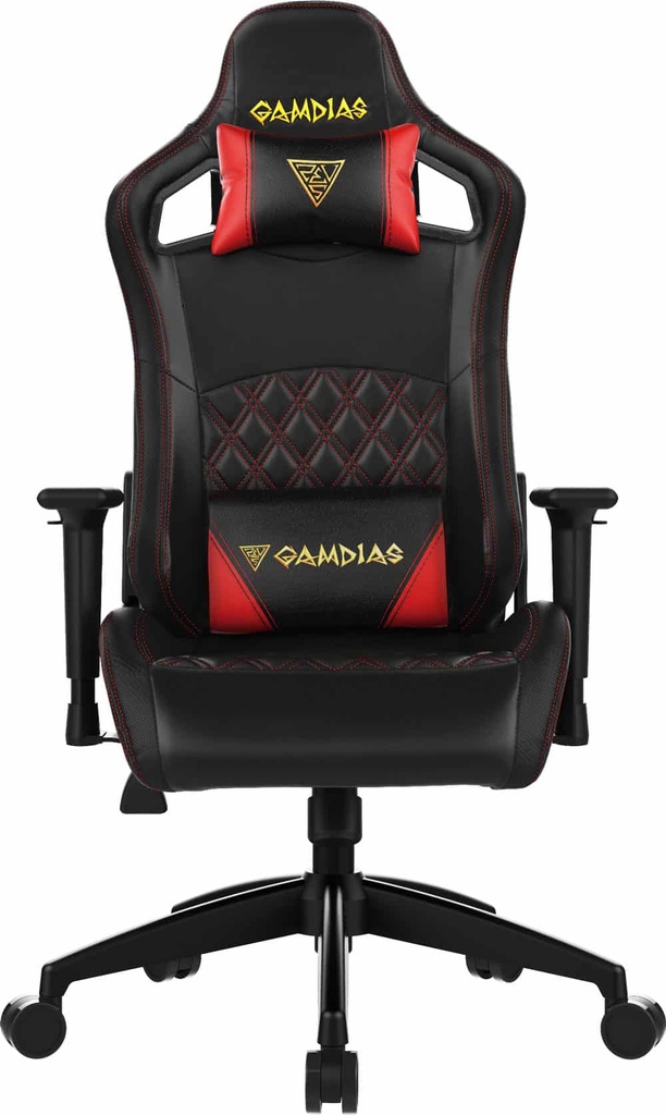 SILLA PARA GAMING GAMDIAS ACHILLES P1L NEGRO/ROJO MAX200KG RECLINABLE CON RGB